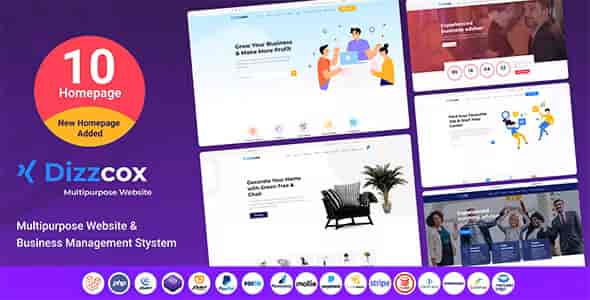 Dizzcox – Multipurpose Website & Business Management System CMS PHP