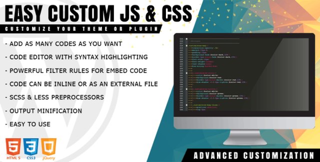 Easy Custom JS and CSS – Extra Customization for WordPress