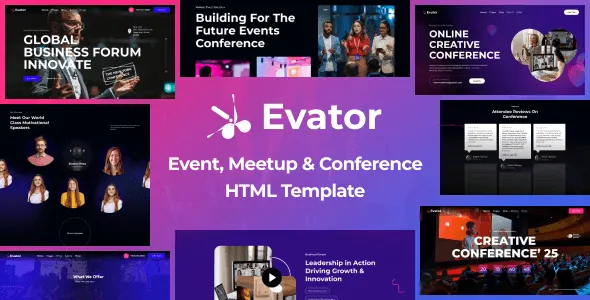 Evator – Event, Conference & Meetup HTML Template