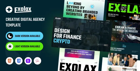 Exolax – Creative Digital Agency Template HTML