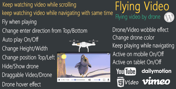 Flying Video for WordPress Plugin