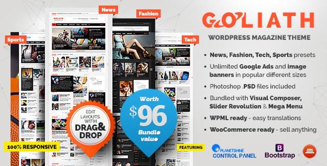 GOLIATH – Ads Optimized News & Reviews Magazine WordPress