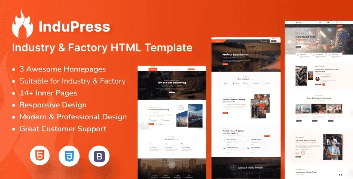 InduPress – Industry & Factory HTML Template