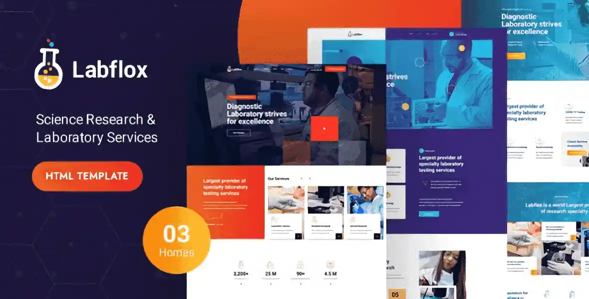 Labflox – Laboratory & Research Responsive HTML5 Template