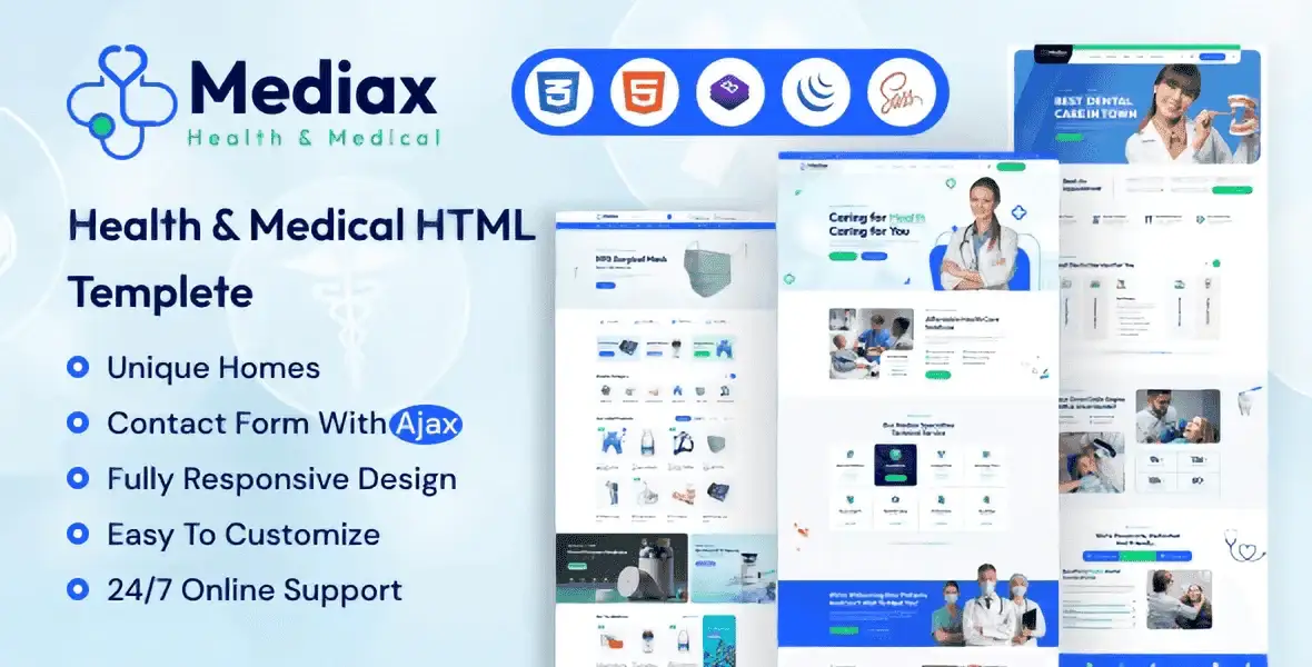 Mediax – Health & Medical Service HTML Template