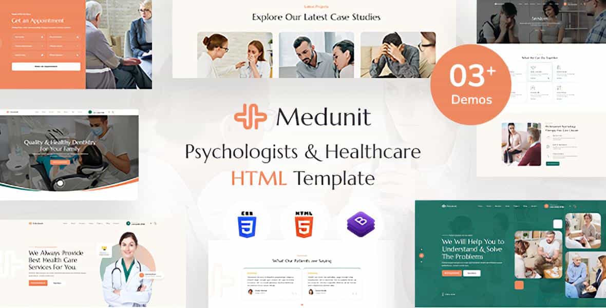 Medunit – Psychologists & Health Care HTML Template