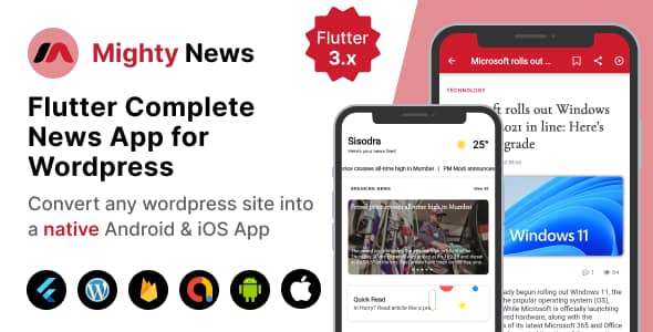 MightyNews – Flutter News App With WordPress Backend