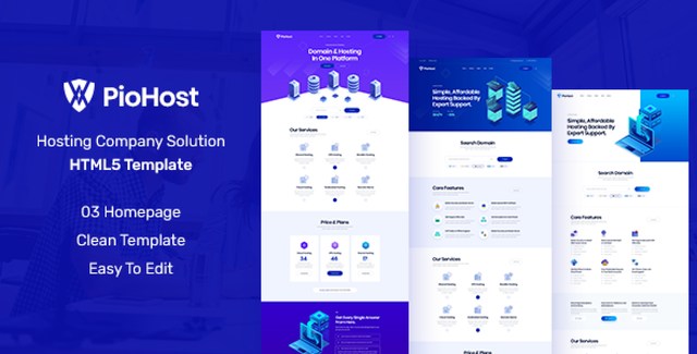 Piohost – Domain and Web Hosting WordPress Theme