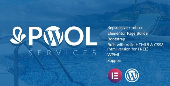 Pool Services WordPress Theme + RTL