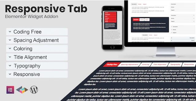 Responsive Tab Elementor Addon Plugin WordPress