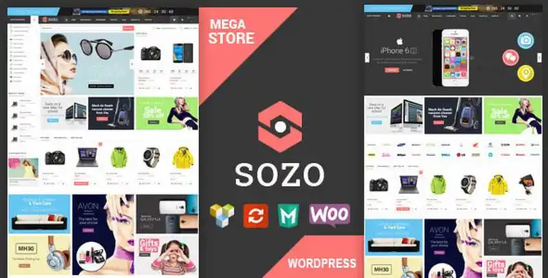 SOZO – Full Screen Mega Shop Theme WordPress