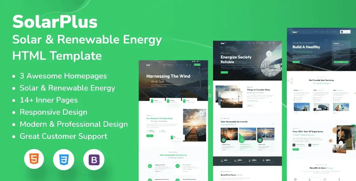 SolarPlus – Solar & Renewable Energy HTML Template
