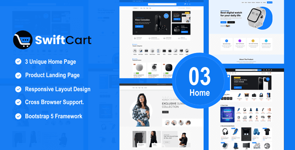 SwiftCart – Ecommerce Multipurpose HTML Template