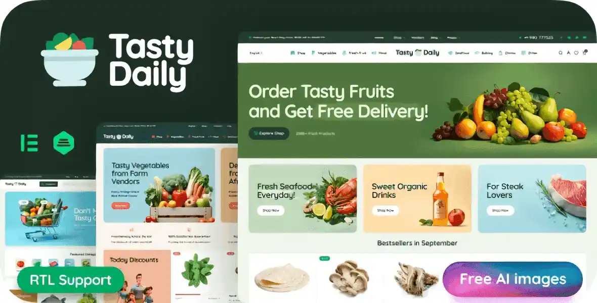 Tasty Daily – Grocery Store & Food WooCommerce Theme WordPress