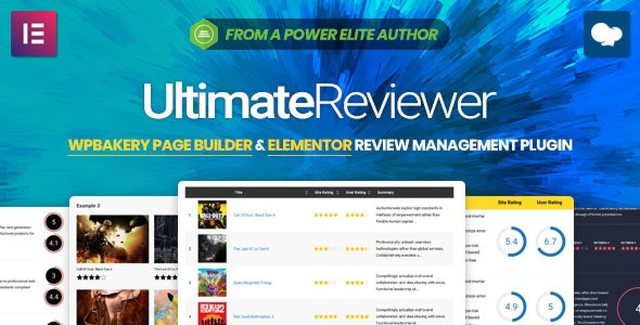 Ultimate Reviewer for WPBakery e Elementor WordPress