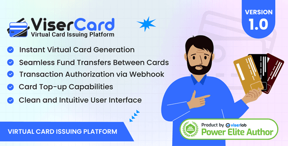 ViserCard – Virtual Card Issuing Platform PHP Script