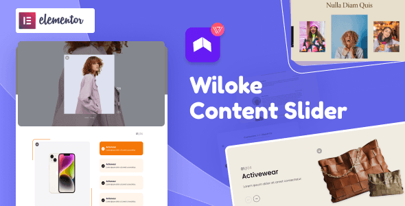 Wiloke Content Slider For Elementor WordPress Plugin