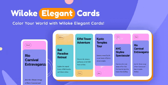 Wiloke Elegant Cards Addon Elementor WordPress Plugin