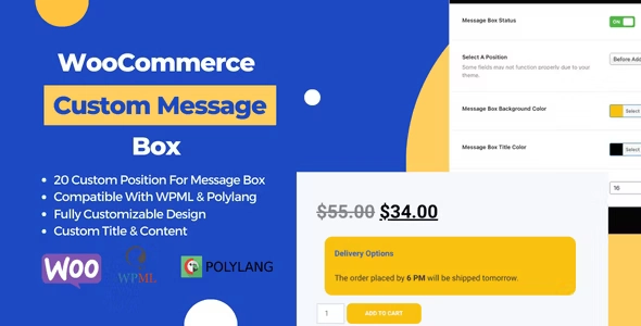 WooCommerce Product Page Custom Message Box WordPress