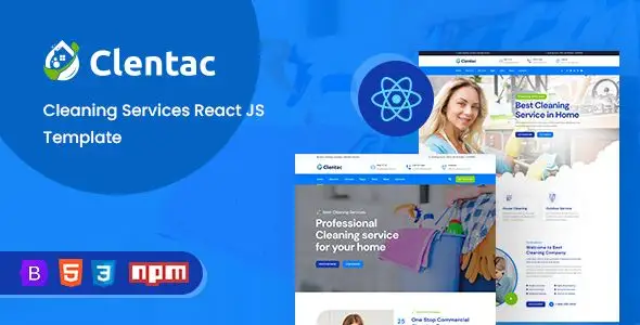 Clentac – Cleaning Services React JS Template