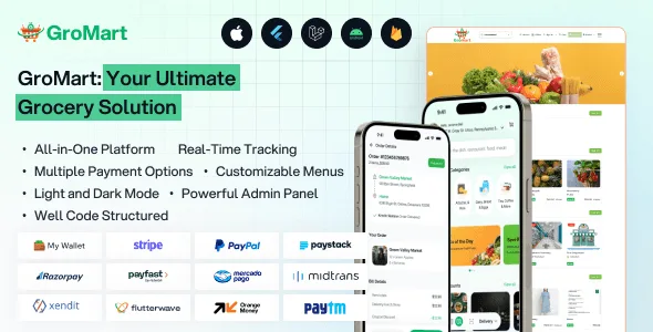 GroMart – Grocery Store App – Multivendor Grocery Flutter App
