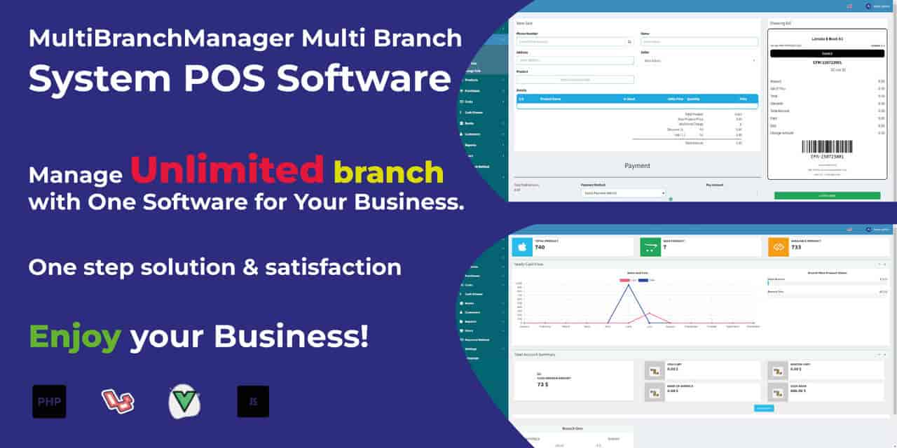 MultiBranchManager Multi Branch POS Software PHP Script