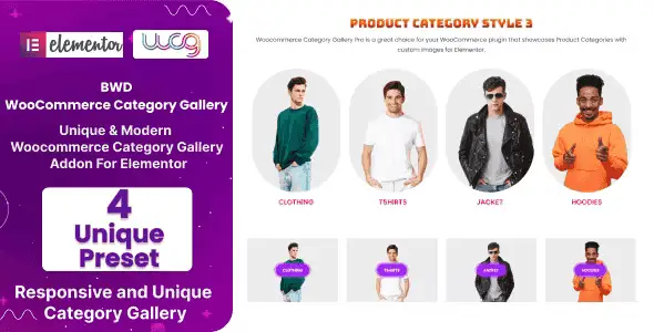 BWD WooCommerce Category Gallery Addon For Elementor WordPress