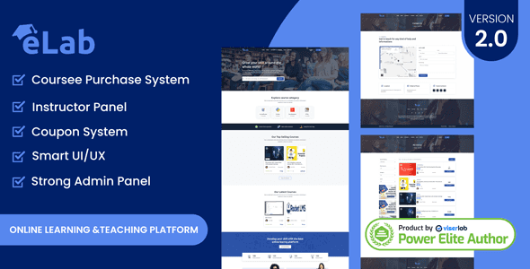 eLab – Online Learning And Teaching Platform PHP Script