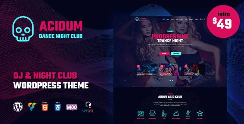 Acidum – Night Club, DJ And Dance & Disco Music WordPress