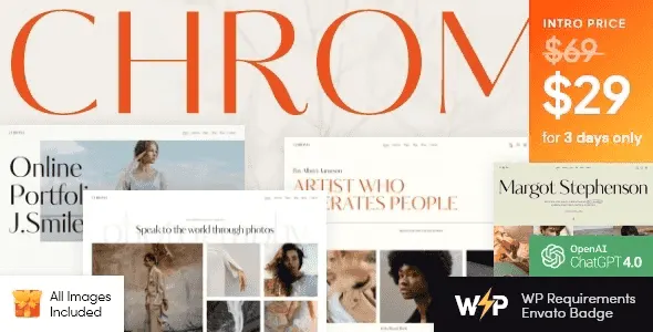 Chroma – Photography Portfolio WordPress Theme