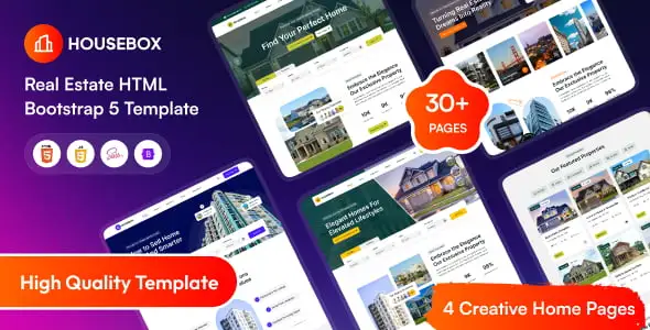HouseBox – Real Estate HTML Bootstrap 5 Template