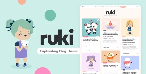 Ruki – A Captivating Personal Blog Theme WordPress