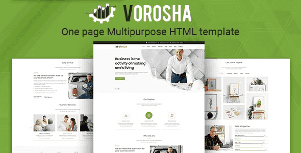 Vorosha – OnePage Multipurpose HTML Template