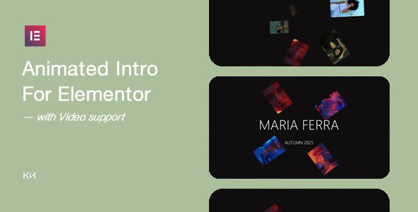 ANIMATED INTRO FOR ELEMENTOR WORDPRESS PLUGIN
