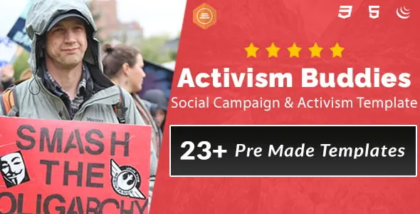Activism Buddies – Social Campaign & Non Profit HTML5 Template