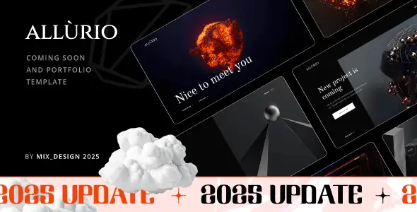 Allurio – Coming Soon and Portfolio Template HTML