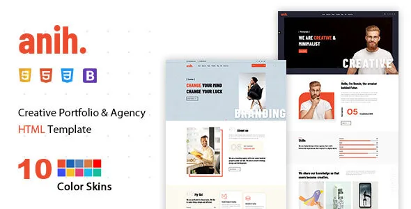 Anih – Creative Portfolio Agency Template HTML