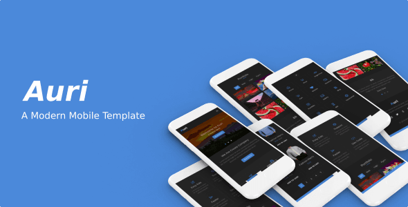 Auri – A Modern Mobile Template HTML