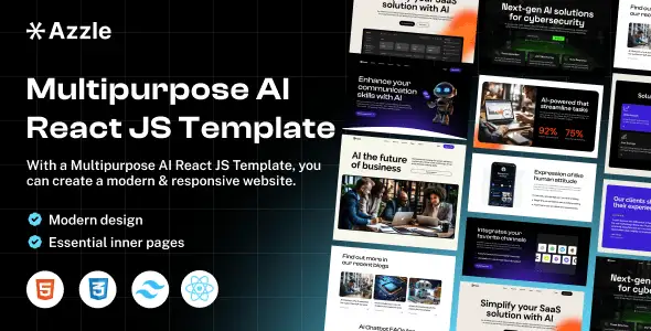 Azzle – AI Technology & Startup React Template