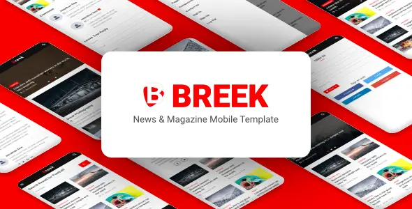 Breek – News & Magazine Mobile Template HTML