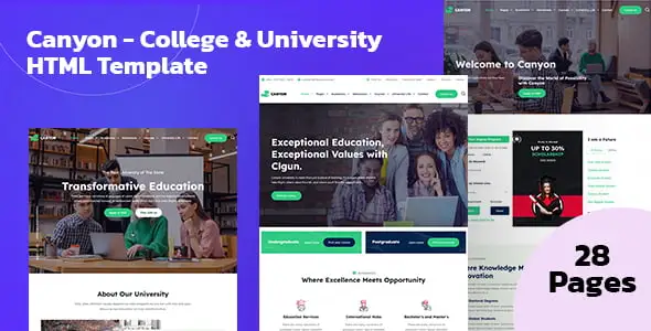 Canyon – College University Education HTML Template
