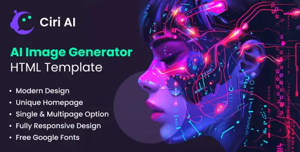 Ciri AI – AI Image Generator HTML Template