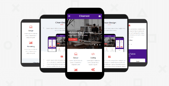 Cleanest – Mobile Template HTML