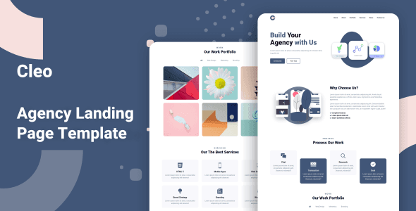 Cleo – Agency Landing Page Template HTMLplates Sites