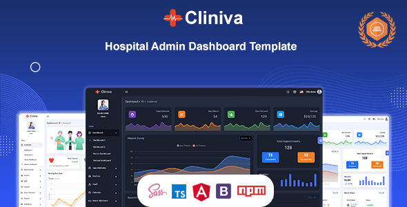 Cliniva Hospital – Angular 13+ Medical Admin Dashboard Template For Doctors & Clinics