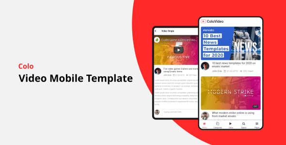Colo – Video Mobile Template HTML