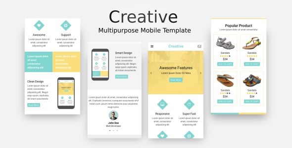 Creative – Multi-Purpose Mobile Template HTML