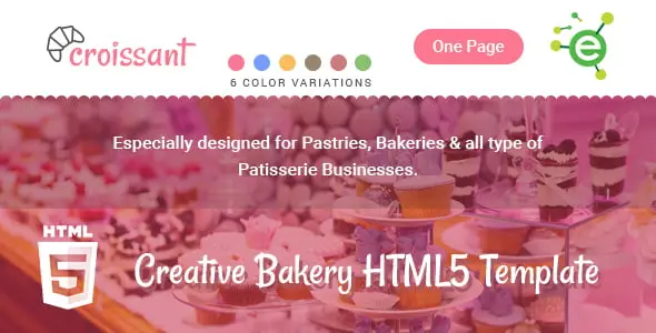 Croissant – Creative Bakery and Pastry Business One Page HTML5 Template