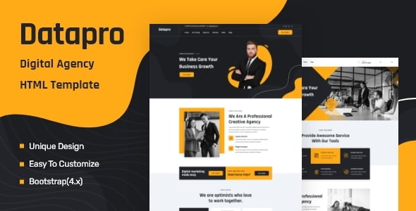 Datapro – One Page Agency HTML Template
