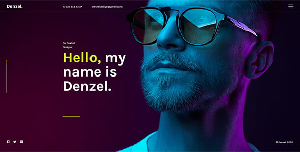 Denzel. – Onepage Personal HTML Template
